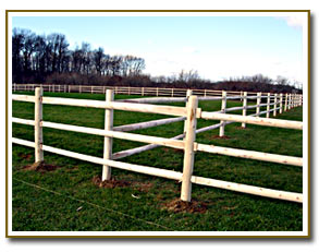 48" High 3 Hole Cedar Round Rail Fence
