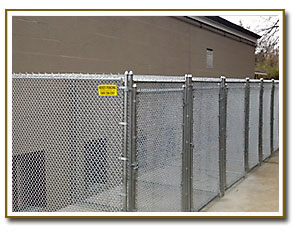 Dog kennel fence